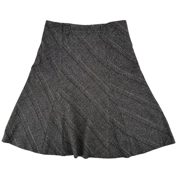 Dalia Collection Womens Thick Gray Plaid Pull On A-Line Skirt Size 6 - Picture 1 of 7
